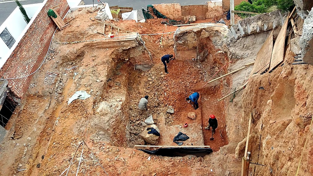 Foundation excavation for a ground-up build